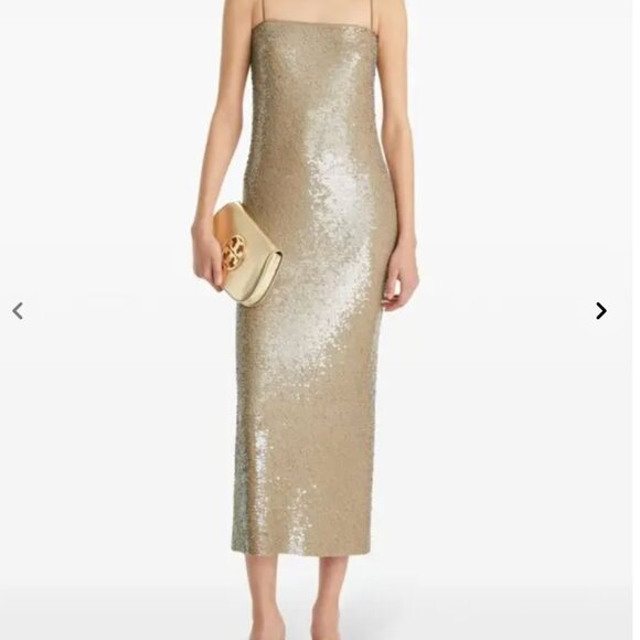 Tory Burch Sequinned Midi Dress - Picture 2 of 6